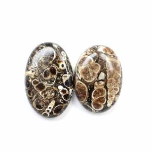 พลอยสีเงินเทอร์ริตล่าขัดหินโมราธรรมชาติขนาด29x20มม. ถึง32X21มม. สำหรับทำเครื่องประดับ - Product Image 1