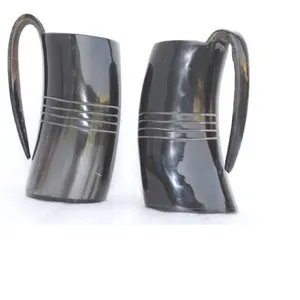 custom made drinking horn mugs and drinking horn glasses with customized engraving suitable for viking craft supply stores and m