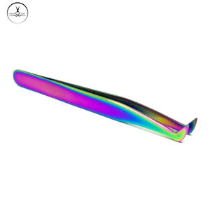 Pinzas para pestañas multicolor, de acero inoxidable, con etiqueta privada y embalaje personalizado, novedad - Product Image 3