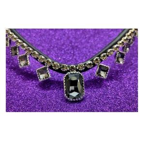 Banda de cejas gris claro de calidad superior, diseñador cuadrado de cristal, cuero negro y marrón, producto de caballo de ajuste cómodo - Product Image 1