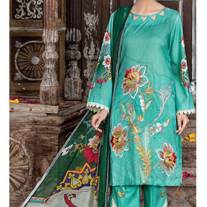 COLECCIÓN SUMAIRA Maria B Casual 3 Pc Vestidos Impresión digital Gasa Hasta la rodilla Manga larga Disponibilidad limitada - Product Image 4