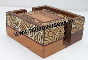 Sous-verre de tasse à café en bois de haute qualité avec support carré pour tout type de tasses cadeaux de pendaison de crémaillère - Product Image 3