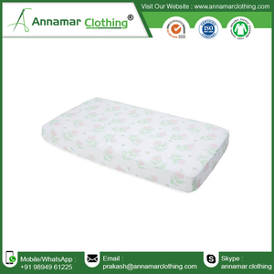 Drap-housse tricoté en jersey simple 100% coton pour berceau standard et matelas pour tout-petit drap de berceau résistant à l'eau - Product Image 4