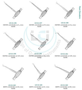 Elevadores dentales de lujo, Set de elevadores rectos y curvados, de acero inoxidable alemán, para Raíces dentales - Product Image 5