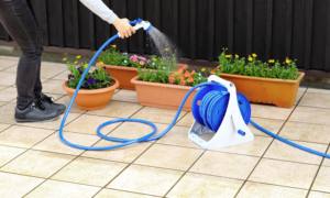 G-Aqua Carrete de manguera de jardín de PVC de alta calidad de 20 metros, plástico duradero, patrón de agua múltiple, herramientas de riego de jardín para el hogar, pulverizadores - Product Image 3