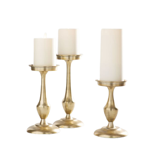 Metal Gold Polished Candle Holder <b>Set</b> Of Two Customized Size And Shape Decorative Candle Holder For Home Use - Product Image 4