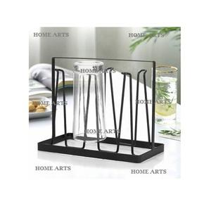 Trending Design Iron Glass Stand With Highest Quality Black Color Cup Glass Holder At Affordable Pricing - Product Image 4