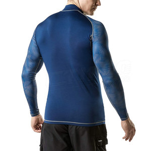 Custom Made Men's Fight Training Rash Guard-Spandex/Polyester Anti-Bacterial & Quick Dry <b>Long</b> <b>Sleeve</b> - Product Image 6