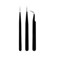 Kit de pinces à épiler professionnelles en acier inoxydable anti-acide de haute qualité pour extensions de cils, isolation et volume classique