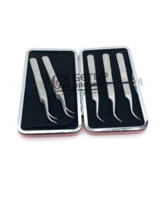 แหนบต่อขนตาสแตนเลสโค้งสีเงินทั้งหมดออกแบบโลโก้ได้ตามต้องการ - Product Image 4