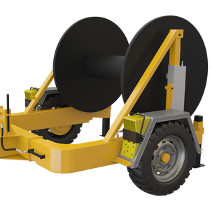 Remolque para Bobinas de Cable de Acero Inoxidable de 10 Toneladas, Totalmente Hidráulico, para Transporte y Desenrollado de Cables de Alimentación y Fibra Óptica - Product Image 1