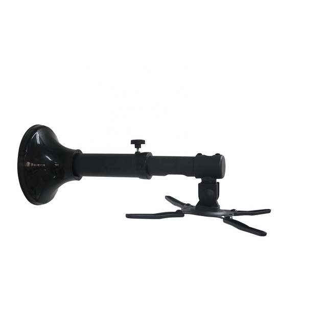 Extendable Wall Projector Mount Adjustable Length 370-470mm Tilt Swivel Max 11.5kg Capacity Black RoHS Certified Classroom