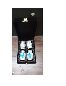 Recuerdo de latón azul del océano, urna de cremación, suministros funerarios, BRASSWORLD, INDIA - Product Image 5