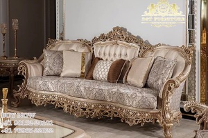 Muebles de Sala de Estar con Acabado Metálico Plateado, Muebles de Sala de Estar de Lujo con Tallados Intrincados, Juego de Muebles de Sala de Estar con Acabado Metálico, Juego de Sofás Clásico con Acabado Metálico, Reino Unido - Product Image 3