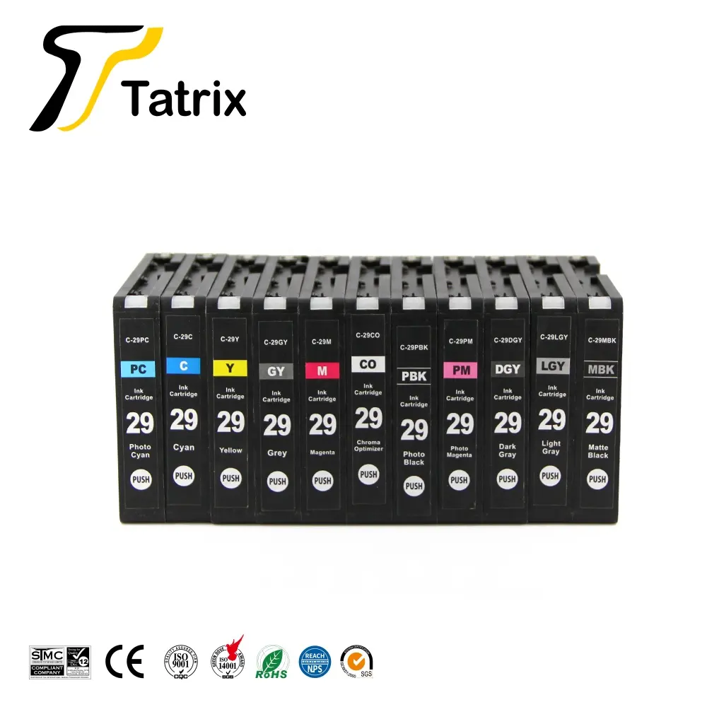 Tatrix PGI-29 PGI29 Pgi 29 Premium Kleur Compatibele Printer Inkjet Cartridge Voor Canon Pixma Pro-1 PGI-29 Inkt cartridge