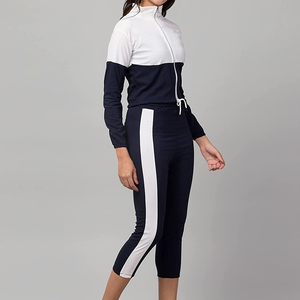 Las mujeres de ropa de Fitness sudor trajes sudaderas con capucha pantalones conjuntos en poliéster de lana para la venta - Product Image 5
