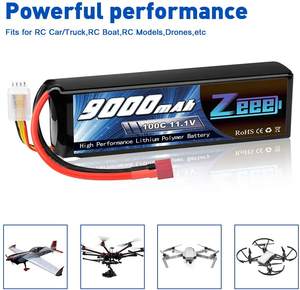 Zeee 3s Lipo电池11.1V 9000毫安时100C迪恩斯连接器软壳电池，带金属板，用于钢筋混凝土卡车坦克赛车爱好 - Product Image 5