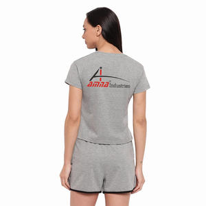 Ensemble de T-Shirt décontracté pour femmes, vêtements de nuit courts, grande taille, promo, été - Product Image 4