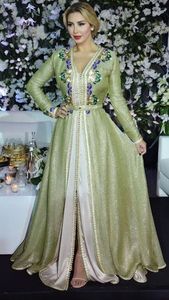 NEW---TRENDY---ELEGANT--EMBROIDERY DE SÉQUENCE, CRISTAL PERLES, VERRE PIERRE WORK-BEAUTIFUL--CAFTAN--DRESS @ 2021 - Product Image 2