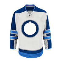 Maillots de hockey sur glace personnalisés réversibles double face à sublimation, manches longues, broderie en sergé pour hommes, personnalisation 3D gratuite du nom de l'équipe
