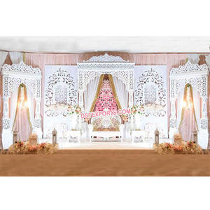 Deslumbrante boda Bollywood tema escenario de boda Maharani etapa decoración maravillosa boda recepción etapa - Product Image 1