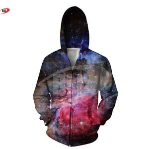Personnalisé 3D Conceptions Très Populaires Sublimation Complète Sweat À Capuche 100% Polyester Polaire Zip Hoodies Slim Ajusté Produits En Gros Unisexe - Product Image 3