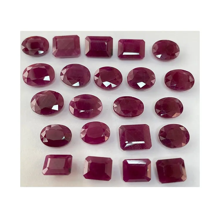 Gema de rubí suelta para anillos/piedras de nacimiento, piedra 100% Natural rojizo sin calentar, 3-10 quilates