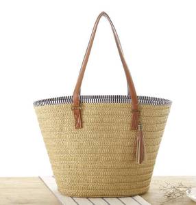 Panier de marché français/panier marocain, avec doublure en paille naturelle, pour le marché - Product Image 1
