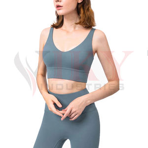 Ropa de mujer Top corto con logotipo personalizado Ropa de gimnasio Ropa de mujer Top corto con estampado personalizado Top corto Mujer Sin mangas Color sólido - Product Image 2