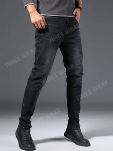 OEM-pantalones vaqueros de mezclilla de alta calidad para hombre, Jeans ajustados para motorista, con bolsillos inclinados, personalizados - Product Image 2