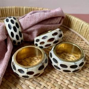 Latest Design <b>Mother</b> of Pearl Napkin <b>Ring</b> boll Design and Steel <b>Ring</b> for Dinner Tableware MOP Napkin Holder for Sale - Product Image 6