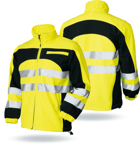 Chaqueta Softshell impermeable reflectante ANSI 107 Clase 3 con decoración de piel estilo bombardero de seguridad para el trabajo de invierno - Product Image 6