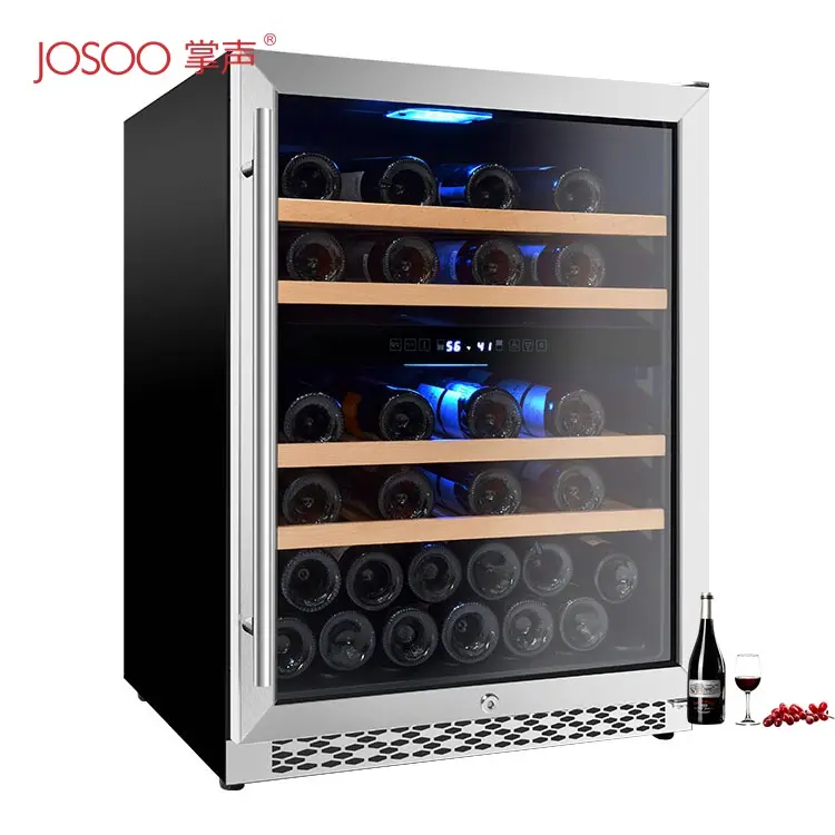 Refrigerador de vinho da zona ddual, venda quente, compressor embutido, refrigerador de vinho, geladeira para marca oem