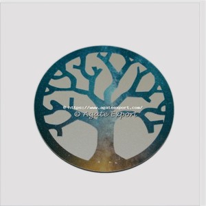 Tree Shaped Healing Printed Wooden <b>Coaster</b> - Product Image 2