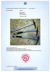 ค้อนตีน้ำแข็งเหล็กอะลูมิเนียม ได้รับการรับรองมาตรฐาน CE EN 13089-2002 รุ่น HM A960 ได้รับการรับรอง UIAA สีดำอะโนไดซ์ น้ำหนัก 442 กรัม ความยาว 60-80 ซม. มีตัวเลือกให้เลือก - Product Image 4