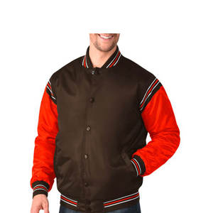 Chaqueta con letras de satén de seda auténtica para hombre, chaqueta universitaria de baloncesto con logotipo personalizado, bombardero de invierno acolchado, ropa de calle de estilo universitario - Product Image 4