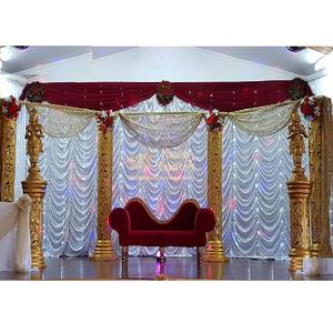 <b>White</b> Color Drapes for Wedding Decoration Indian Wedding Backdrop <b>Curtains</b> With Swags Indian Wedding Mandap Backdrop <b>Curtain</b> - Product Image 1