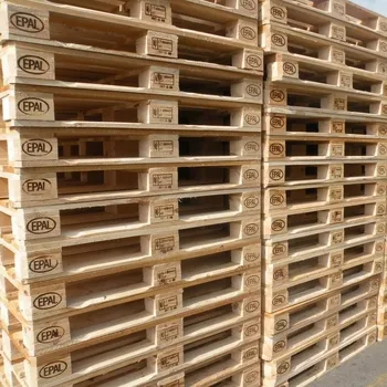 Einseitige 2-Wege-Euro-Palette Holz palette mit Farbe gelb Größe 1200x1000x150mm Für den logistischen Transport