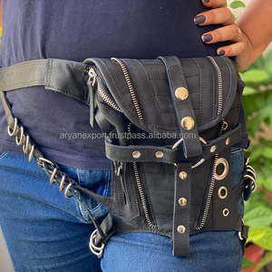 เข็มขัดหนังสำหรับไบเกอร์ใช้เวลาเดินทาง,เข็มขัดหนังดีไซน์แบบอเนกประสงค์มีสไตล์สำหรับทุกเพศ - Product Image 1