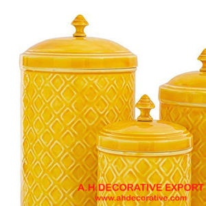 ใหม่หรูหราสีเหลืองสดใสทำด้วยมือการออกแบบกระป๋องโลหะที่มีฝาปิดเพื่อขายในราคาต่ำ - Product Image 2