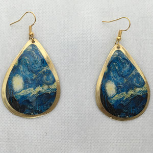 ต่างหูรูปทรงเรขาคณิตสุดสร้างสรรค์ต่างหูทองเหลืองดีไซน์ใหม่ต่างหูสร้อยคอเครื่องประดับแฟชั่น - Product Image 5