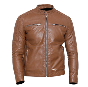 Chaquetas asiáticas de cuero de oveja para hombre, moda, negro - Product Image 3
