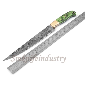 new Style Custom Hand Forged Damascus Fillet <b>chef</b> knife With leather Sheath cover (smk1597) - Product Image 5