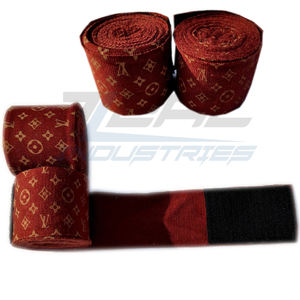 Bandages de boxe avec étiquette personnalisée en coton/nylon fabriqué au Pakistan avec impression de logo personnalisée - Product Image 1