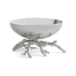 Bols de service en métal au design moderne Bols à salade de fruits décoratifs Bols à pâte en aluminium pour la vaisselle et les mariages - Product Image 3