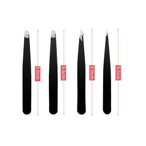 Pince à épiler en acier inoxydable personnalisée de vente chaude conception de manucure pointue et inclinée pince à cils de marque privée en gros utilisation de beauté - Product Image 2