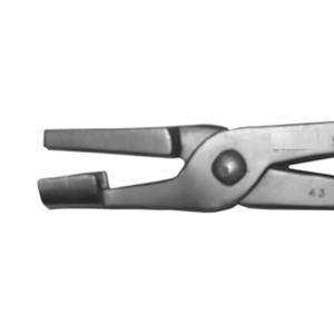 Pinzas de mandíbula de caja de 1 pulgada, instrumento veterinario de acero al carbono medio SAE 4140 con longitud de mandíbula de 5/16 pulgadas y longitud de Riendas de 14 pulgadas - Product Image 1