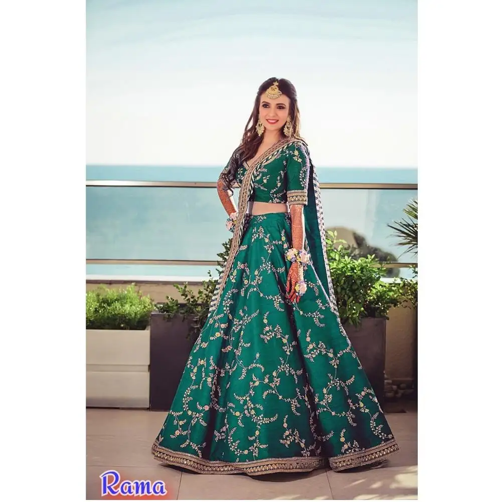 Schwere exklusive <span class=keywords><strong>indische</strong></span> Designer Lahenga Choli mit Bluse Party tragen <span class=keywords><strong>Hochzeit</strong></span> Diwali Samts toffe schwere Stickerei Arbeit <span class=keywords><strong>Lehenga</strong></span>