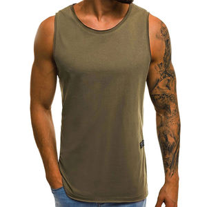 Singlet de sport pour homme en coton haute performance, nouvelle arrivée, logo personnalisé OEM, style décontracté, débardeur musculaire - Product Image 1