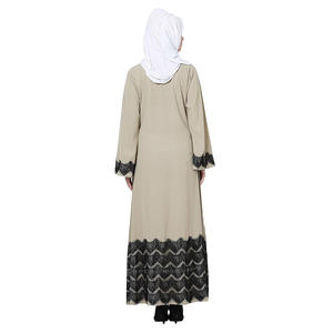 Manga elástica de Color sólido de alta calidad, Jilbab islámico Khimar musulmán, Abaya de oración de Ramadán - Product Image 4